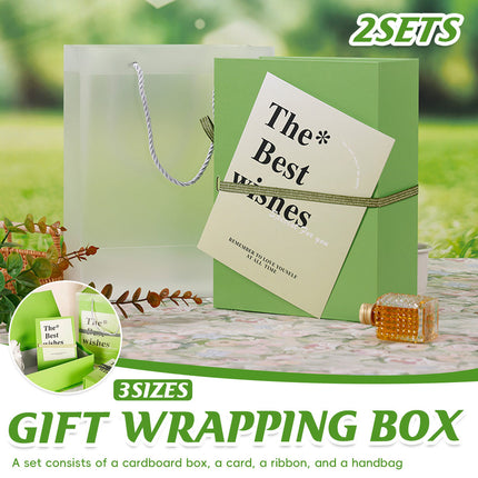 Book Style Magnetic Flip Gift Box Set with Handbag Card Ribbon for Wedding