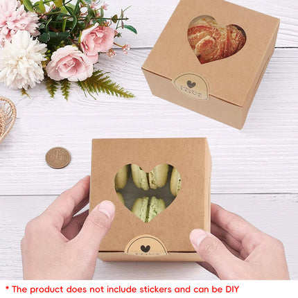 50Pcs Clear Window Dessert Cake Packaging Gift Box Bakery Treat Party Treat Box