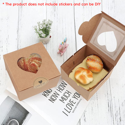 50Pcs Clear Window Dessert Cake Packaging Gift Box Bakery Treat Party Treat Box