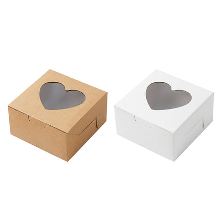 50Pcs Clear Window Dessert Cake Packaging Gift Box Bakery Treat Party Treat Box