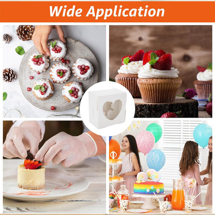 50Pcs Clear Window Dessert Cake Packaging Gift Box Bakery Treat Party Treat Box