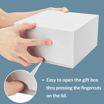 10Pcs Kraft Gift Boxes Set with Jute Rope 8x8x4 Inch Party Favour Packaging