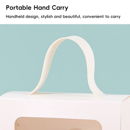 25Pcs Creative Window Gift Box Handle Cardboard Packaging Party Retail Box