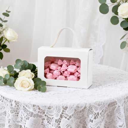 25Pcs Creative Window Gift Box Handle Cardboard Packaging Party Retail Box