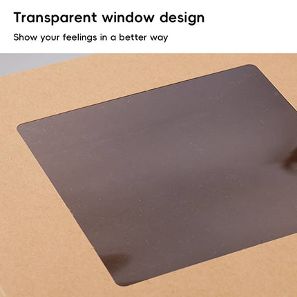 25Pcs Creative Window Gift Box Handle Cardboard Packaging Party Retail Box