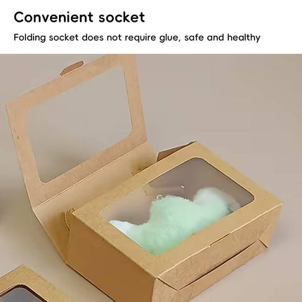 25Pcs Creative Window Gift Box Handle Cardboard Packaging Party Retail Box