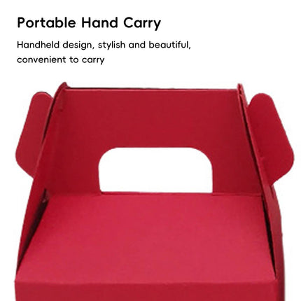 3 Packs Handheld Kraft Paper Gift Boxes with Thank-you Stickers Party Favor Use