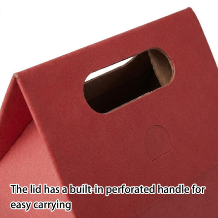 Red Gable Gift Boxes 30 Pack Handle S M L 10 to 26.5cm