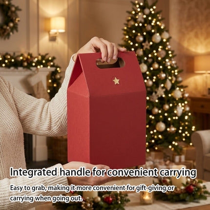 Red Gable Gift Boxes 30 Pack Handle S M L 10 to 26.5cm