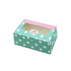 50 Pcs Dessert Gift Box with Clear Window 2 4 6 Piece for Bakery Cake Macaron