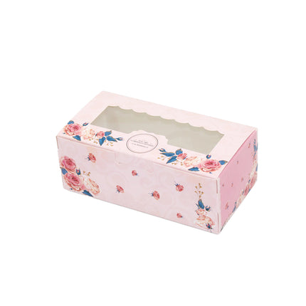 50 Pcs Dessert Gift Box with Clear Window 2 4 6 Piece for Bakery Cake Macaron