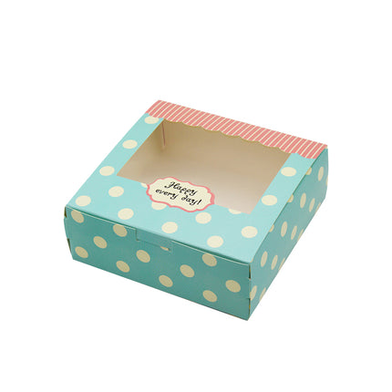 50 Pcs Dessert Gift Box with Clear Window 2 4 6 Piece for Bakery Cake Macaron