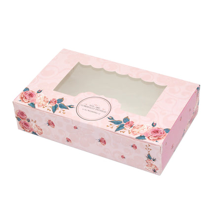 50 Pcs Dessert Gift Box with Clear Window 2 4 6 Piece for Bakery Cake Macaron