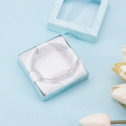 12Pcs Clear Window Jewelry Boxes Transparent Lid Display Case For Necklace Ring