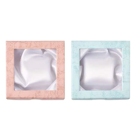 12Pcs Clear Window Jewelry Boxes Transparent Lid Display Case For Necklace Ring