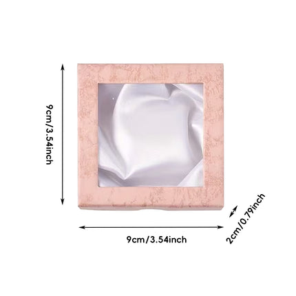 12Pcs Clear Window Jewelry Boxes Transparent Lid Display Case For Necklace Ring