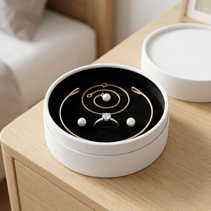 Round Velvet Lined Jewellery Gift Boxes 10 Pack