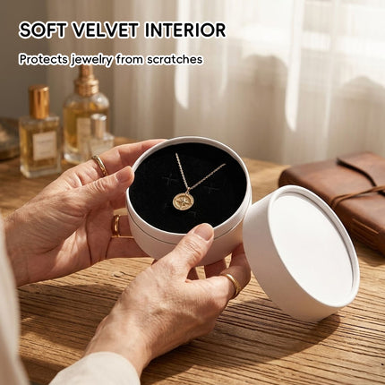 Round Velvet Lined Jewellery Gift Boxes 10 Pack