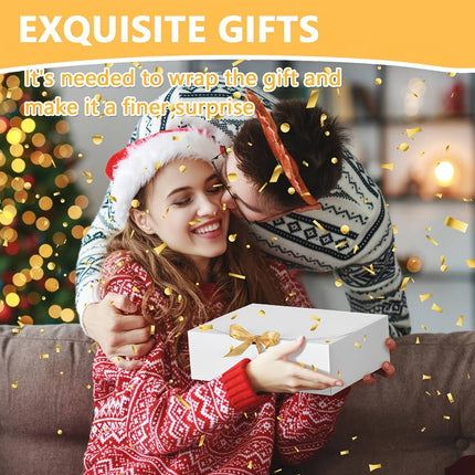 20 Pcs Holiday Party Gift Boxes Festive Packaging Box Set Foldable Kraft White