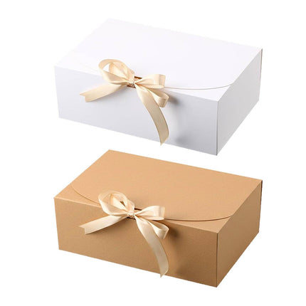 20 Pcs Holiday Party Gift Boxes Festive Packaging Box Set Foldable Kraft White