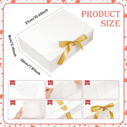 20 Pcs Holiday Party Gift Boxes Festive Packaging Box Set Foldable Kraft White