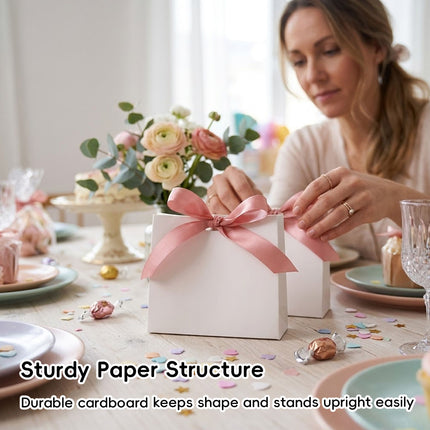 Ribbon Candy Favour Boxes 40 Pack 3 Colours