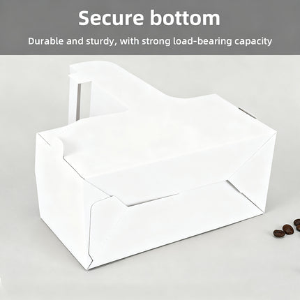 50PCS Handheld Double Cup Holder Sturdy Portable for Coffee Beverages Takeaway