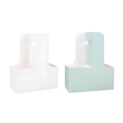 50PCS Handheld Double Cup Holder Sturdy Portable for Coffee Beverages Takeaway