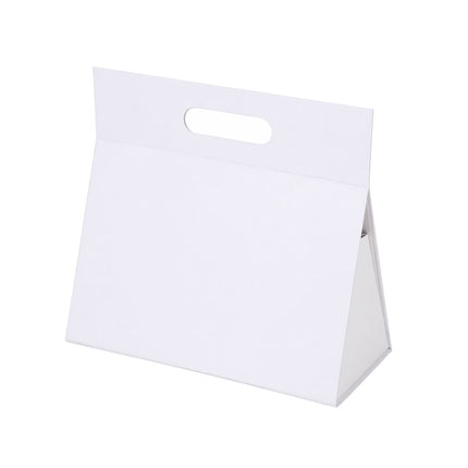 White Triangular Gift Packaging Bags 5 Pack Handle
