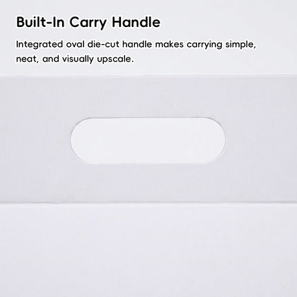 White Triangular Gift Packaging Bags 5 Pack Handle