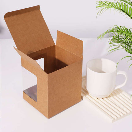 Corner Window Gift Boxes 50 Pack 3 Colours