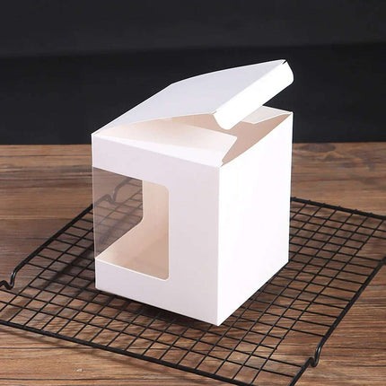 Corner Window Gift Boxes 50 Pack 3 Colours