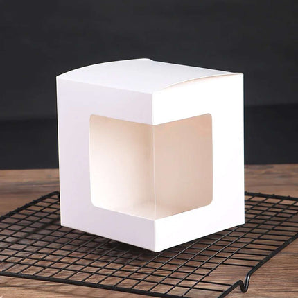 Corner Window Gift Boxes 50 Pack 3 Colours