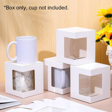 Corner Window Gift Boxes 50 Pack 3 Colours