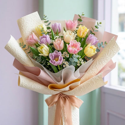 Embossed Flower Wrapping Paper 5 Packs 50x52cm 25 Sheets