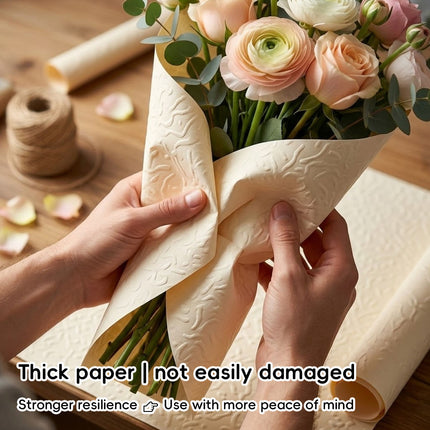Embossed Flower Wrapping Paper 5 Packs 50x52cm 25 Sheets