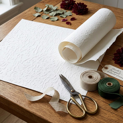 Embossed Flower Wrapping Paper 5 Packs 50x52cm 25 Sheets