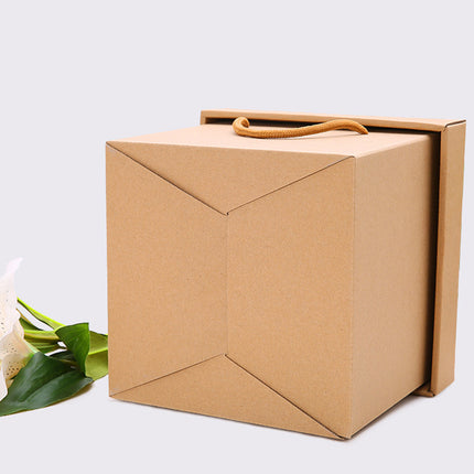 10PCS Kraft Paper Gift Box Recyclable Durable for Birthday Christmas Wedding