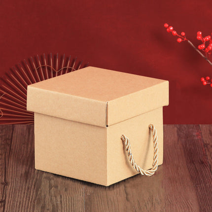 10PCS Kraft Paper Gift Box Recyclable Durable for Birthday Christmas Wedding