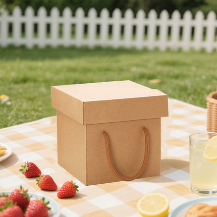 10PCS Kraft Paper Gift Box Recyclable Durable for Birthday Christmas Wedding