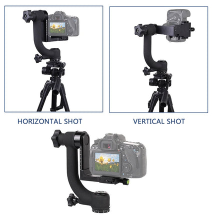 Camera Telephoto Lens Gimbal Tripod Head for Outdoor Wildlife Sports Photography