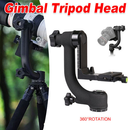 Camera Telephoto Lens Gimbal Tripod Head for Outdoor Wildlife Sports Photography