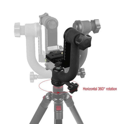 Camera Telephoto Lens Gimbal Tripod Head for Outdoor Wildlife Sports Photography