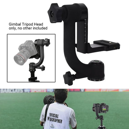 Camera Telephoto Lens Gimbal Tripod Head for Outdoor Wildlife Sports Photography