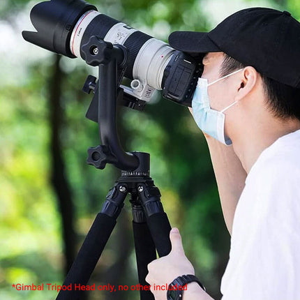 Camera Telephoto Lens Gimbal Tripod Head for Outdoor Wildlife Sports Photography