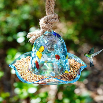 Plastic Bird Feeder Hanging Garden Decor for Outdoor Yard Patio