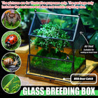 Geometric Glass House Terrarium - Metal Frame Breeding Box with Vents