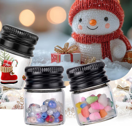 Portable Mini Glass Jars With Lids 50Pcs For Spice Tea Storage Leak Proof Design