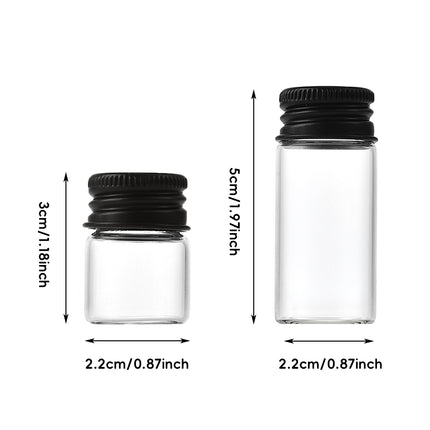 Portable Mini Glass Jars With Lids 50Pcs For Spice Tea Storage Leak Proof Design