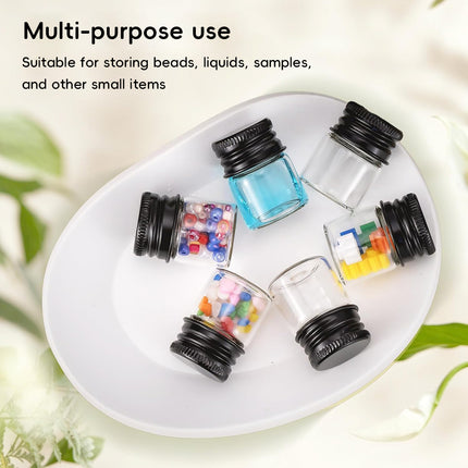 Portable Mini Glass Jars With Lids 50Pcs For Spice Tea Storage Leak Proof Design